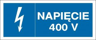 EG-tablice „Napięcie 400 V#8221; pozioma