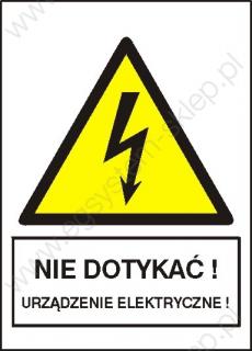 EG-tablice „Nie dotykać urządzenie elektryczne - 297x420 mm