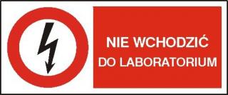 EG-tablice „Nie wchodzić do laboratorium#8221; pozioma