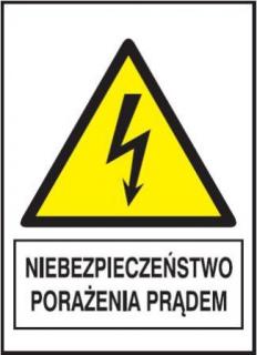 EG-tablice „Niebezpieczeństwo porażenia prądem#8221;