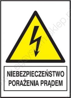 EG-tablice „Niebezpieczeństwo porażenia prądem