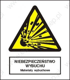 EG-tablice „Niebezpieczeństwo pożaru – Materiały wybuchowe"