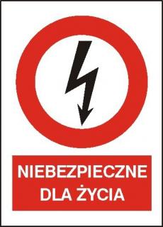 EG-tablice „Niebezpieczne dla życia#8221; pionowa