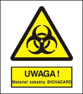 EG-tablice „Ostrzeżenie przed materiałem zakaźnym biohazard#8221;