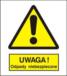 EG-tablice „Ostrzeżenie przed niebezpiecznymi odpadami#8221;