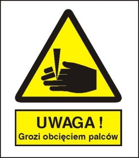 EG-tablice „Ostrzeżenie przed obcięciem palców#8221;