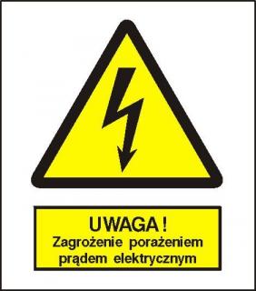 EG-tablice „Ostrzeżenie przed porażeniem prądem elektrycznym#8221;