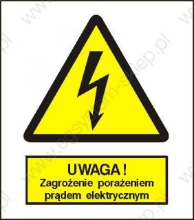 EG-tablice „Ostrzeżenie przed porażeniem prądem elektrycznym