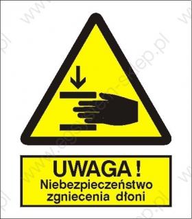 EG-tablice „Ostrzeżenie przed zgnieceniem dłoni