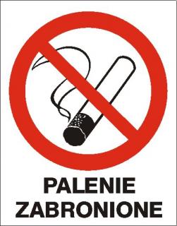 EG-tablice „Palenie zabronione#8221; pionowa