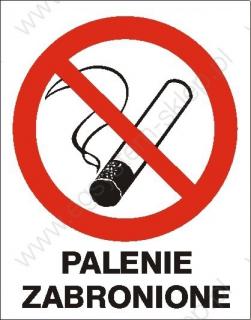 EG-tablice „Palenie zabronione pionowa