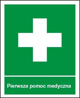 EG-tablice „Pierwsza pomoc medyczna#8221; pionowa