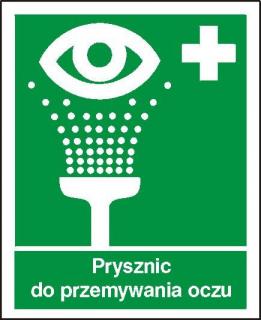 EG-tablice pionowo „Prysznic do przemywania oczu#8221;