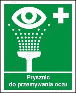 EG-tablice pionowo „Prysznic do przemywania oczu