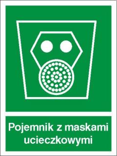 EG-tablice „Pojemnik z maskami ucieczkowymi#8221;