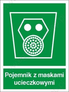 EG-tablice „Pojemnik z maskami ucieczkowymi