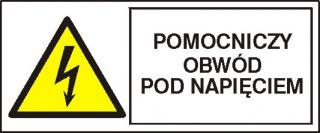 EG-tablice „Pomocniczy obwód pod napięciem#8221; pozioma