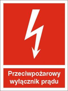 EG-tablice „Przeciwpożarowy wyłącznik prądu#8221;