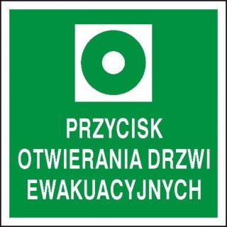 EG-tablice „Przycisk otwierania drzwi ewakuacyjnych#8221;