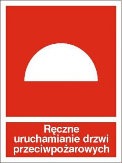 EG-tablice „Ręczne uruchamianie drzwi przeciwpożarowych#8221;