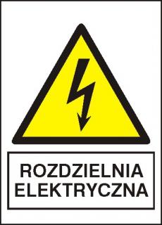 EG-tablice „Rozdzielnia elektryczna#8221; ostrzegawcza