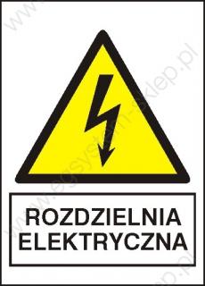 EG-tablice „Rozdzielnia elektryczna ostrzegawcza