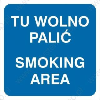 EG-tablice „Tu wolno palić Smoking area