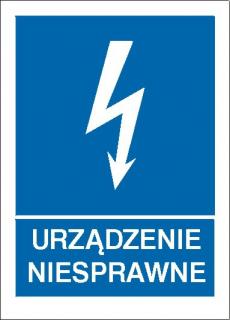 EG-tablice „Urządzenie niesprawne#8221; pionowa