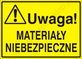 EG-tablice „Uwaga! Materiały niebezpieczne