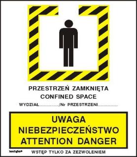 EG-tablice „Uwaga niebezpieczeństwo. Attention danger#8221;