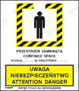 EG-tablice „Uwaga niebezpieczeństwo. Attention danger