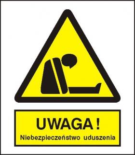 EG-tablice „Uwaga! Niebezpieczeństwo uduszenia#8221;