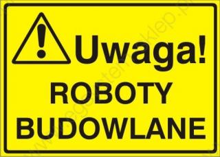 EG-tablice „Uwaga! Roboty budowlane