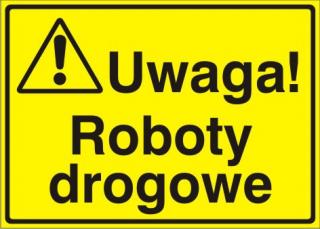 EG-tablice „Uwaga! Roboty drogowe#8221;