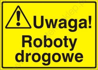 EG-tablice „Uwaga! Roboty drogowe