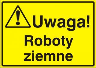 EG-tablice „Uwaga! Roboty ziemne#8221;