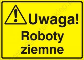 EG-tablice „Uwaga! Roboty ziemne