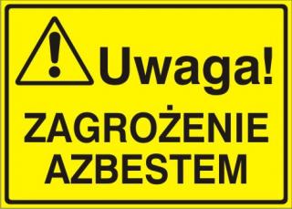 EG-tablice „Uwaga! Zagrożenie azbestem#8221;