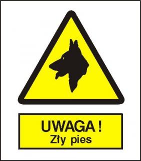 EG-tablice „Uwaga zły pies#8221;