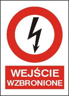 EG-tablice „Wejście wzbronione#8221; pionowa