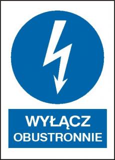 EG-tablice „Wyłącz obustronnie#8221; pionowa