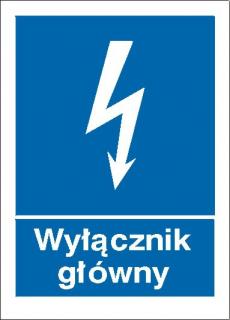 EG-tablice „Wyłącznik główny#8221; pionowa