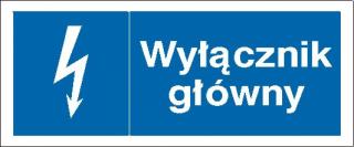 EG-tablice „Wyłącznik główny#8221; pozioma