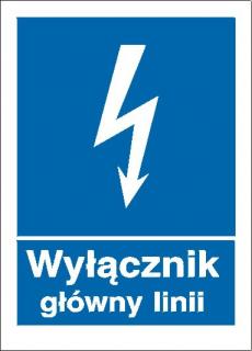 EG-tablice „Wyłącznik główny linii#8221; pionowa