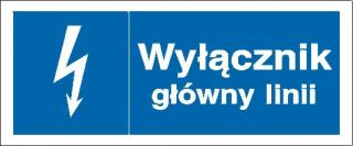 EG-tablice „Wyłącznik główny linii#8221; pozioma