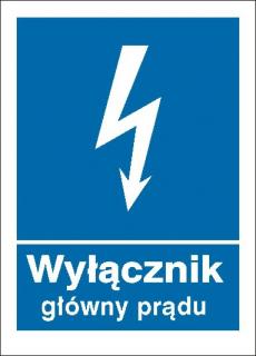 EG-tablice „Wyłącznik główny prądu#8221;