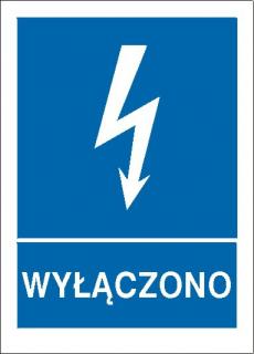 EG-tablice „Wyłączono#8221; pionowa