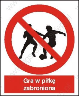 EG-tablice „Zakaz gry w piłkę