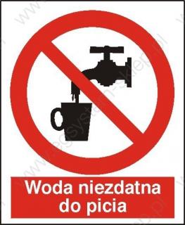 EG-tablice „Zakaz picia wody (woda niezdatna do picia)
