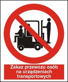 EG-tablice „Zakaz przewozu osób na urządzeniach transportowych#8221;